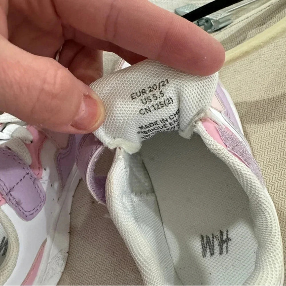 H&M kids sneakers toddler girl padded mesh platform baby air force shoes pastel - Picture 8 of 9